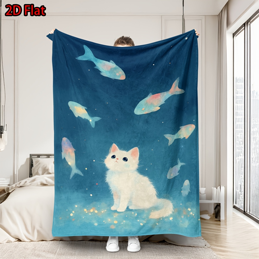 Baby Nursery Ocean - Cute Whimsical Cat Underwater Ocean Theme