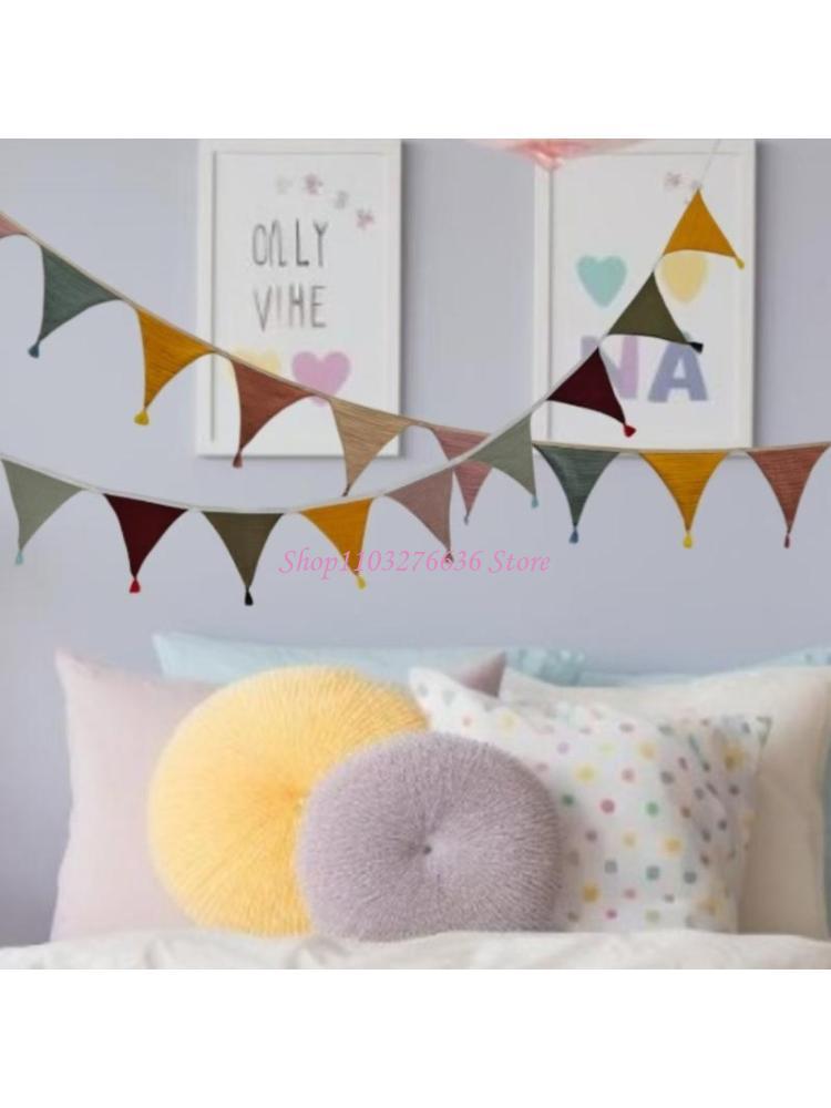 Baby Nursery Fabric - R6FD Soft Fabric Bunting Banners Candy