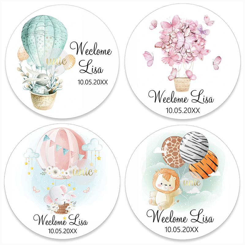 Baby Nursery Hot Air Balloon - Custom Welcome Baby Hot Air Balloon