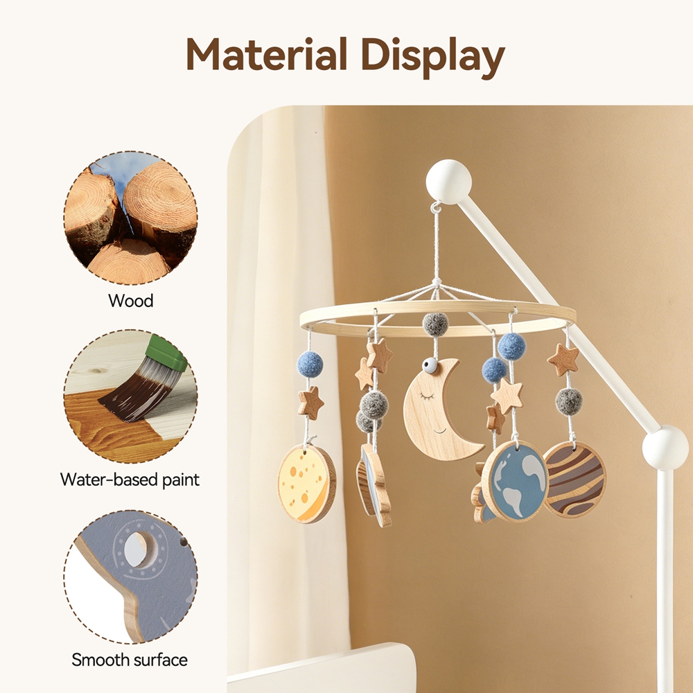 Crib Mobile Musical - 0-12M Newborn Nursery Decorations CE Certified