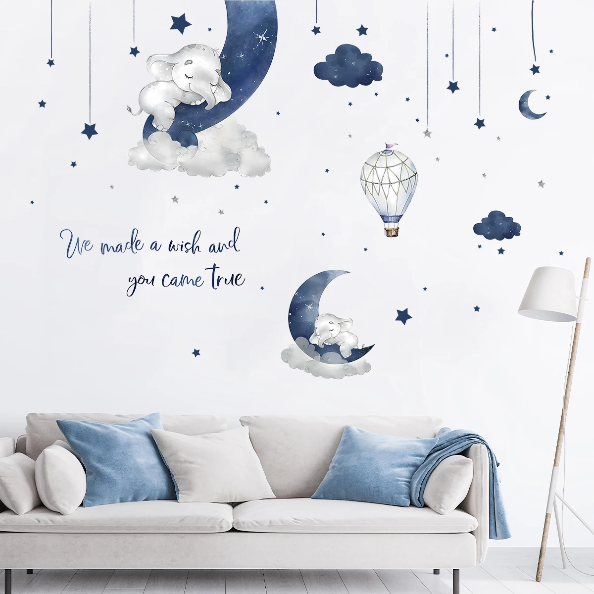 Baby Nursery Decor Boy - 1Pc Cartoon Animal Elephant Wall Sticker