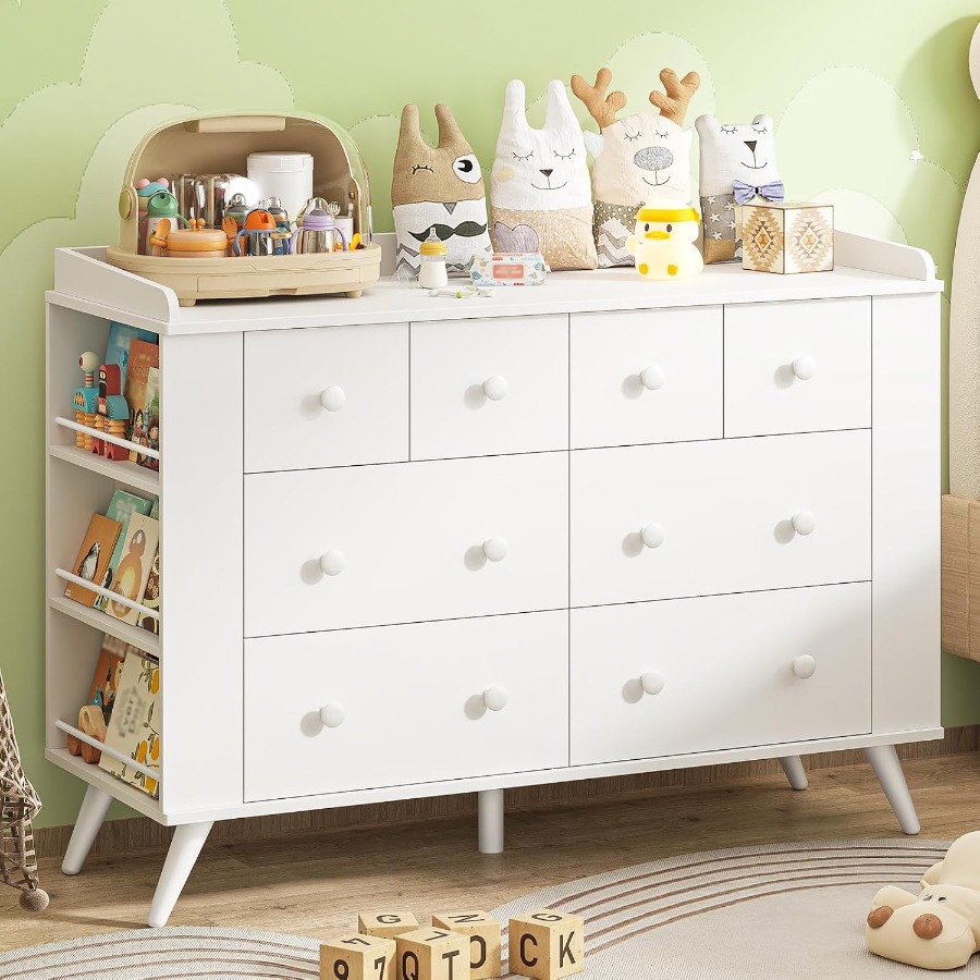 Baby Nursery Design - Baby Dresser, Dresser Cabinet with 8