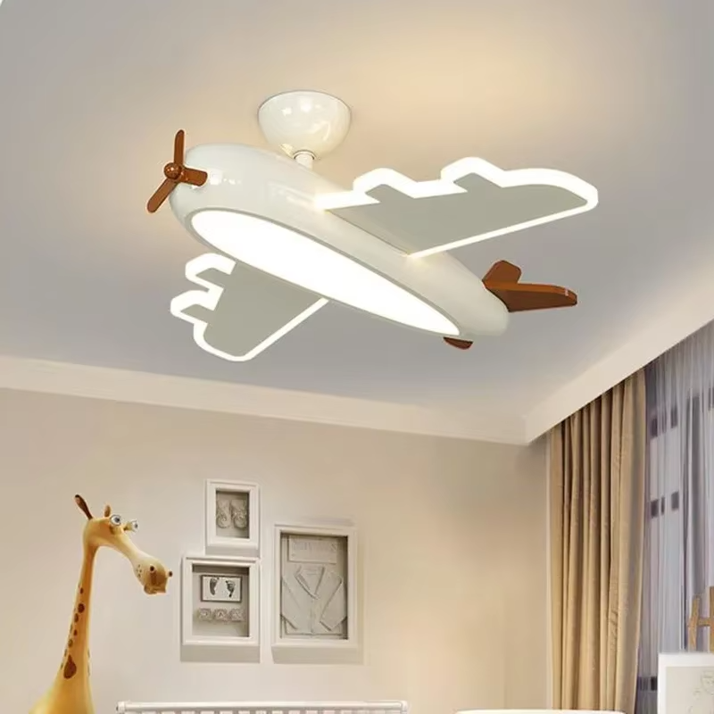 Baby Nursery Design - Airplane Ceiling Lamp Cartoon Kids Ceiling