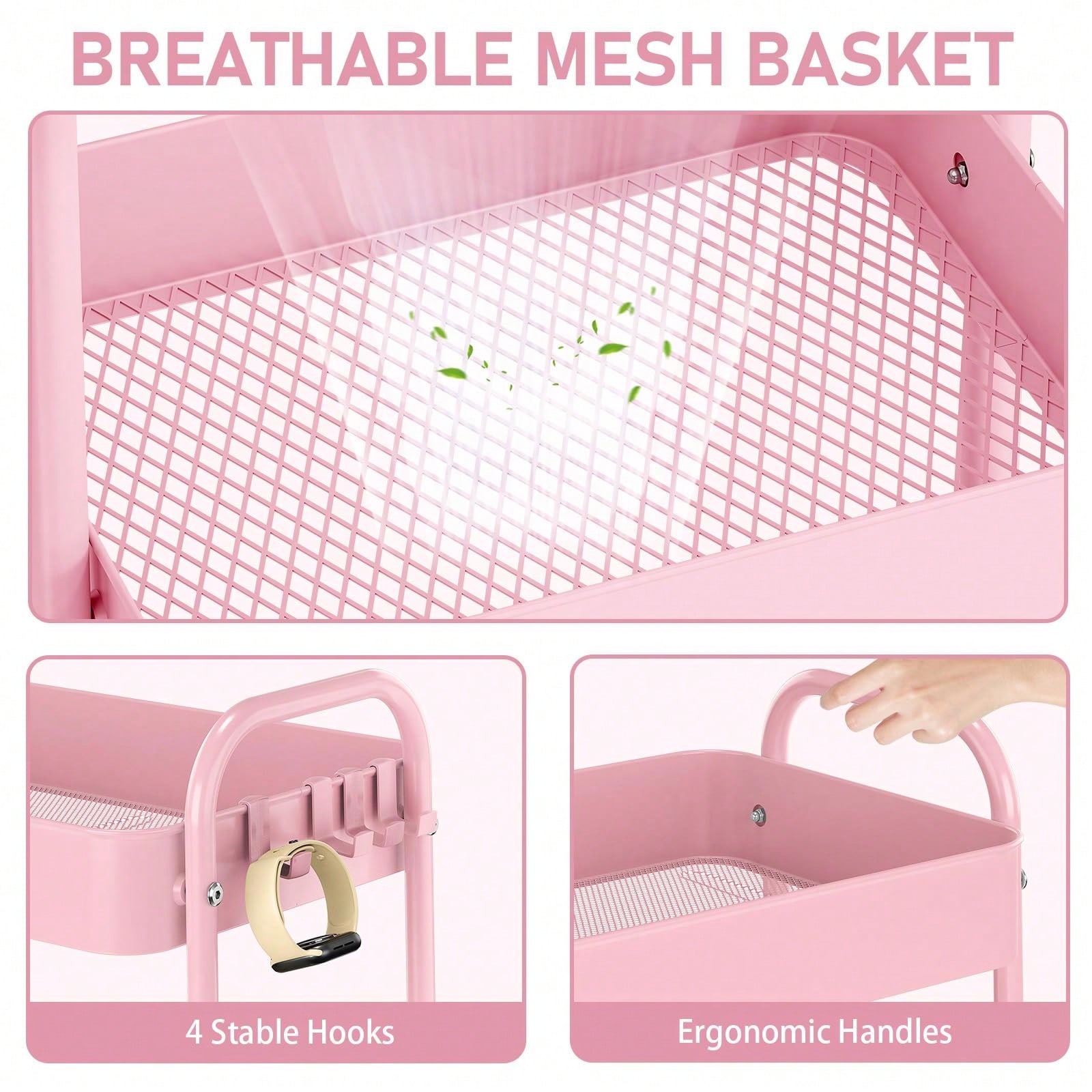 3 Tier Metal Rolling Cart With - огляд і ціна Baby Nursery Cart