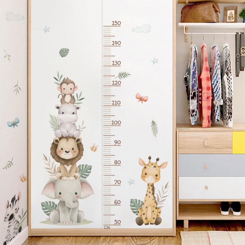 Children's Growth Chart Sticke - огляд і ціна Baby Nursery Jungle Wallpaper