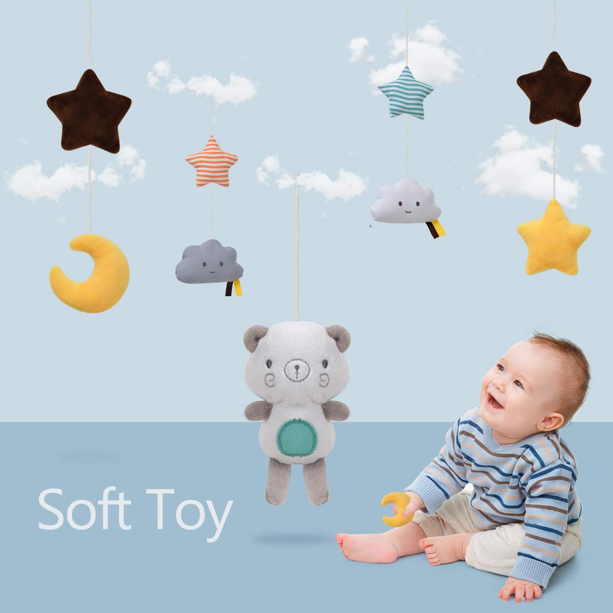 Baby Crib Mobiles Rattles Musi - огляд і ціна Crib Mobile Musical