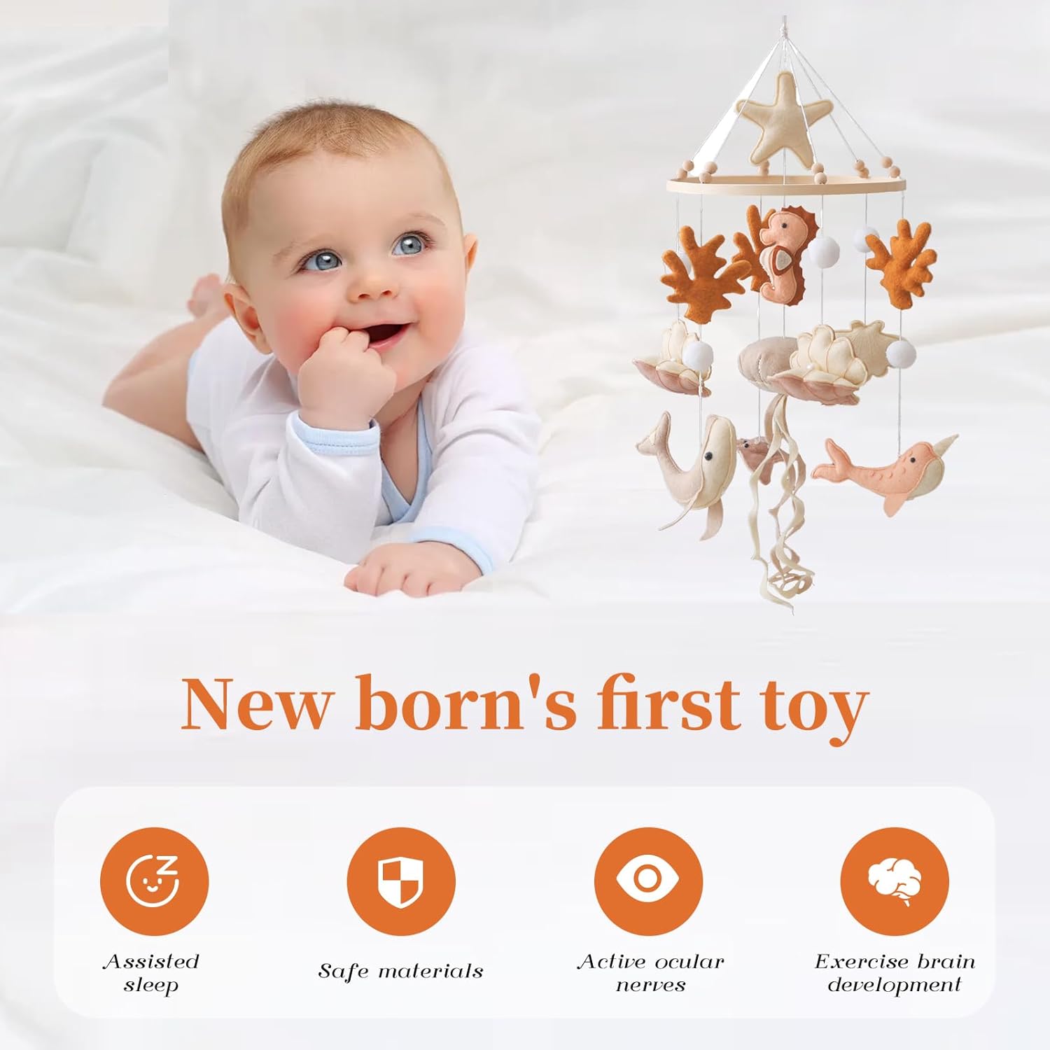 Wooden Crib Mobile Baby Bed Be - огляд і ціна Crib Mobile Musical