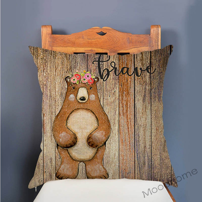 Cute Woodland Animals Wood Tex - огляд і ціна Baby Nursery Cushion