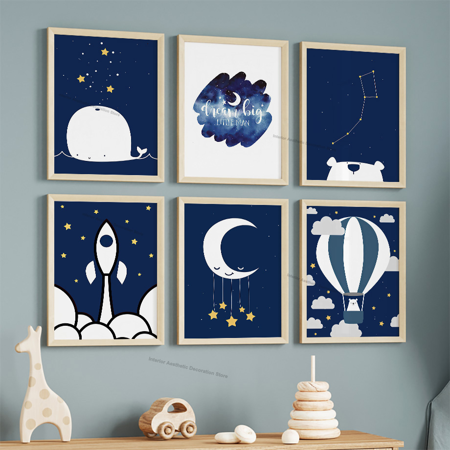 Cartoon Hot Air Balloon Rocket - огляд і ціна Baby Nursery Hot Air Balloon