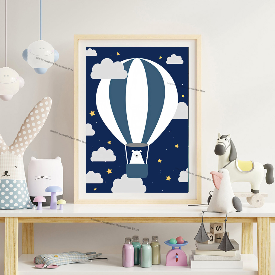 Cartoon Hot Air Balloon Rocket - огляд і ціна Baby Nursery Hot Air Balloon