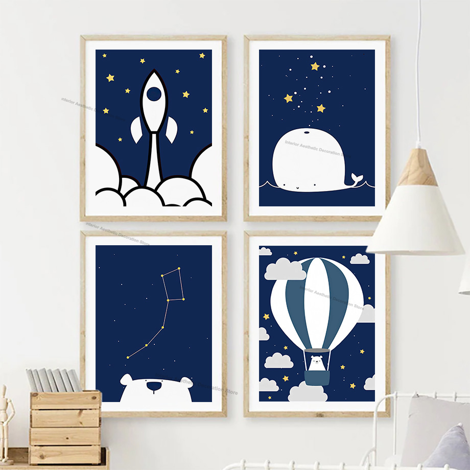 Cartoon Hot Air Balloon Rocket - огляд і ціна Baby Nursery Hot Air Balloon