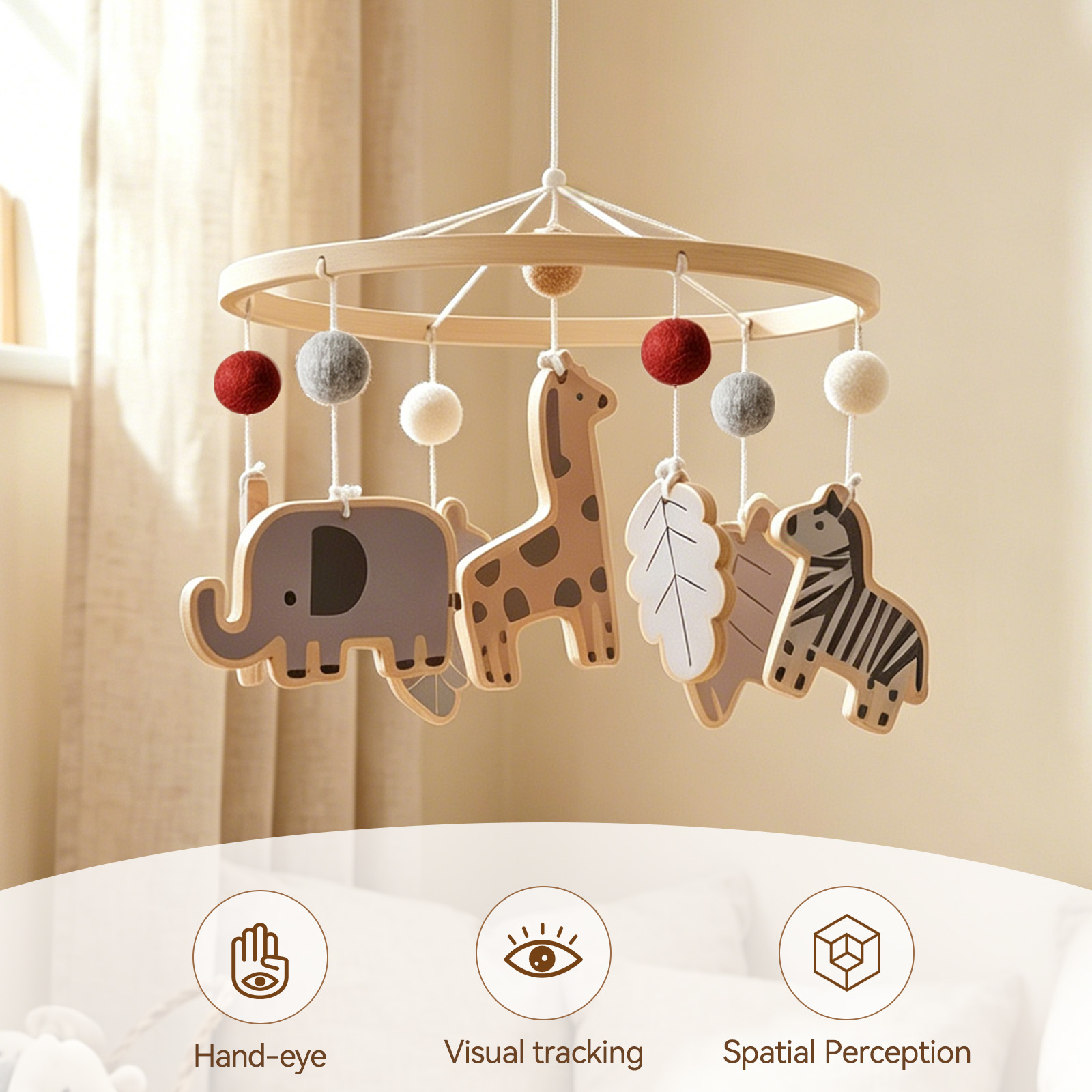 Wooden Forest Baby Bed Bell An - огляд і ціна Crib Mobile Musical