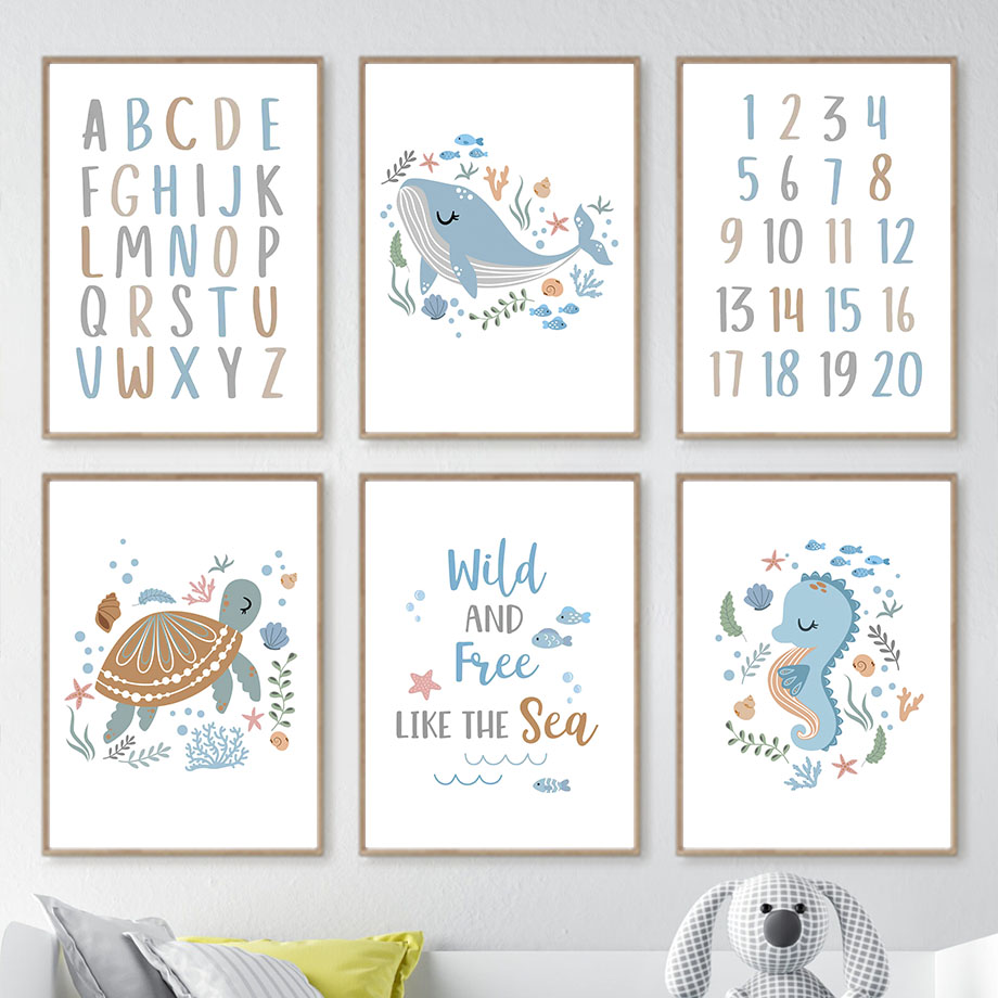 Unframe Ocean Animals Sea Turt - огляд і ціна Baby Nursery Ocean