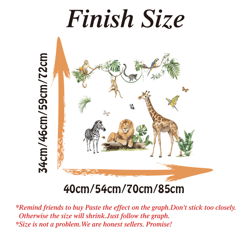 Large Jungle Animal Tropical L - огляд і ціна Baby Nursery Design