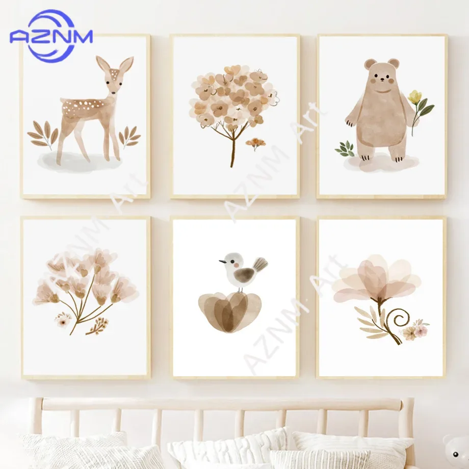 Boho Nursery Wall Art Canvas - - огляд і ціна Baby Nursery Room