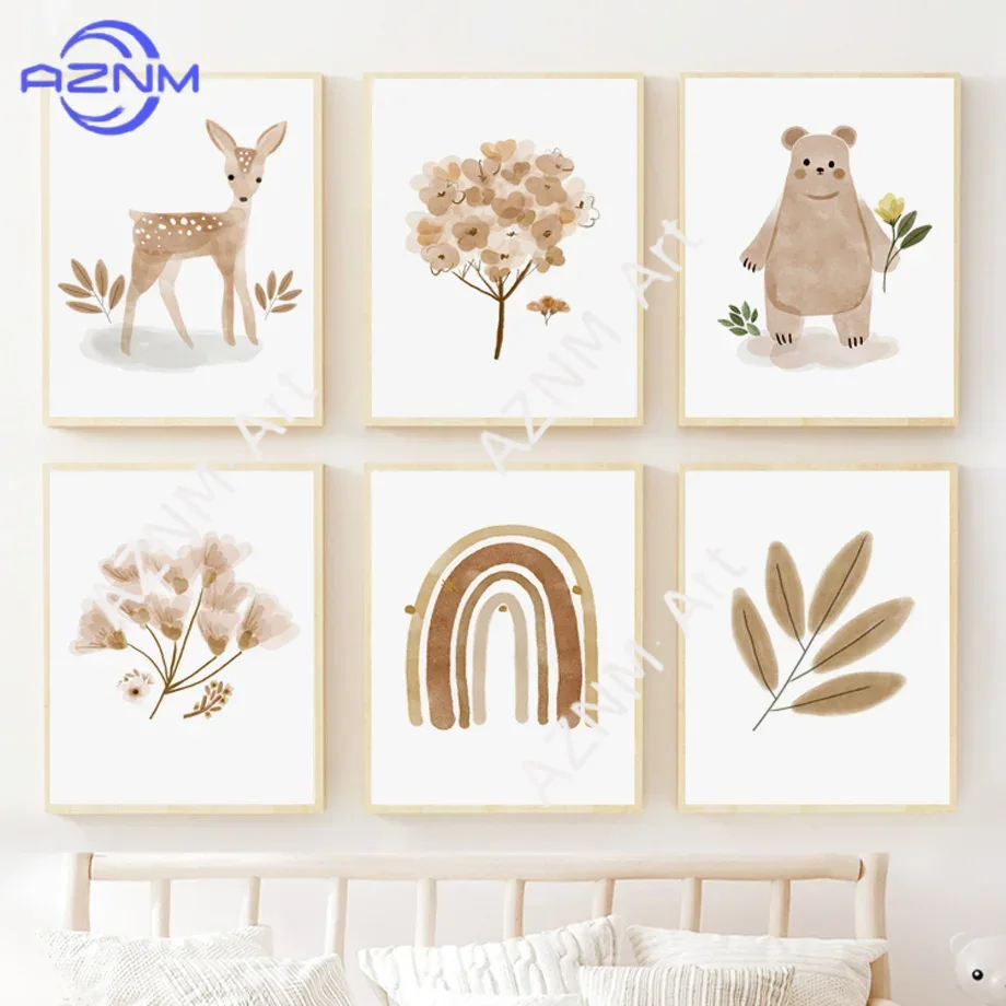 Boho Nursery Wall Art Canvas - - огляд і ціна Baby Nursery Room