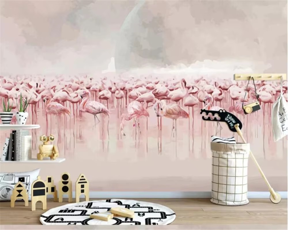 Custom Size 3D Mural Watercolo - огляд і ціна Baby Nursery Jungle Wallpaper
