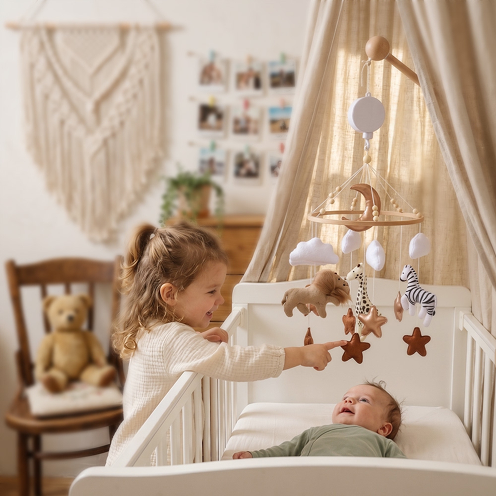 Wooden Bed Bell Baby Crib Mobi - огляд і ціна Crib Mobile Musical
