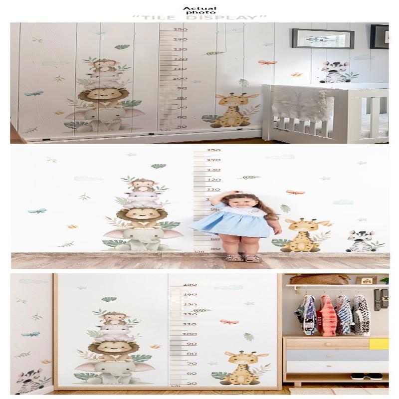 Children's Growth Chart Sticke - огляд і ціна Baby Nursery Jungle Wallpaper