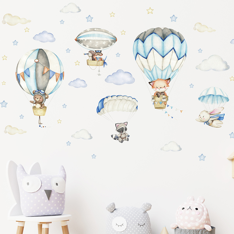 Cartoon Cute Animals Hot Air B - огляд і ціна Baby Nursery Hot Air Balloon