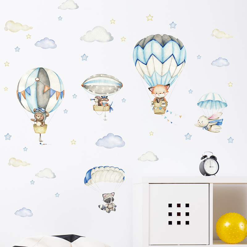 Cartoon Cute Animals Hot Air B - огляд і ціна Baby Nursery Hot Air Balloon