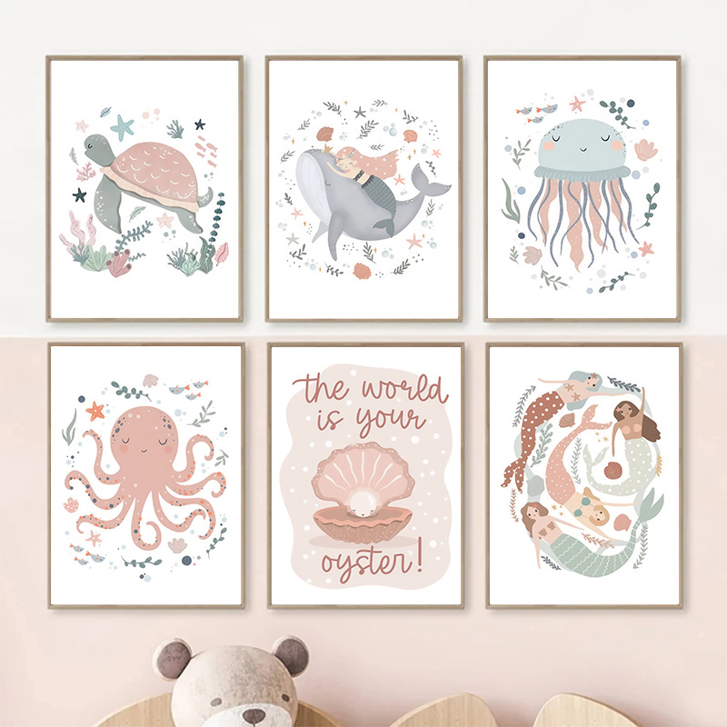Ocean Whale Sea Turtle Mermaid - огляд і ціна Baby Nursery Ocean