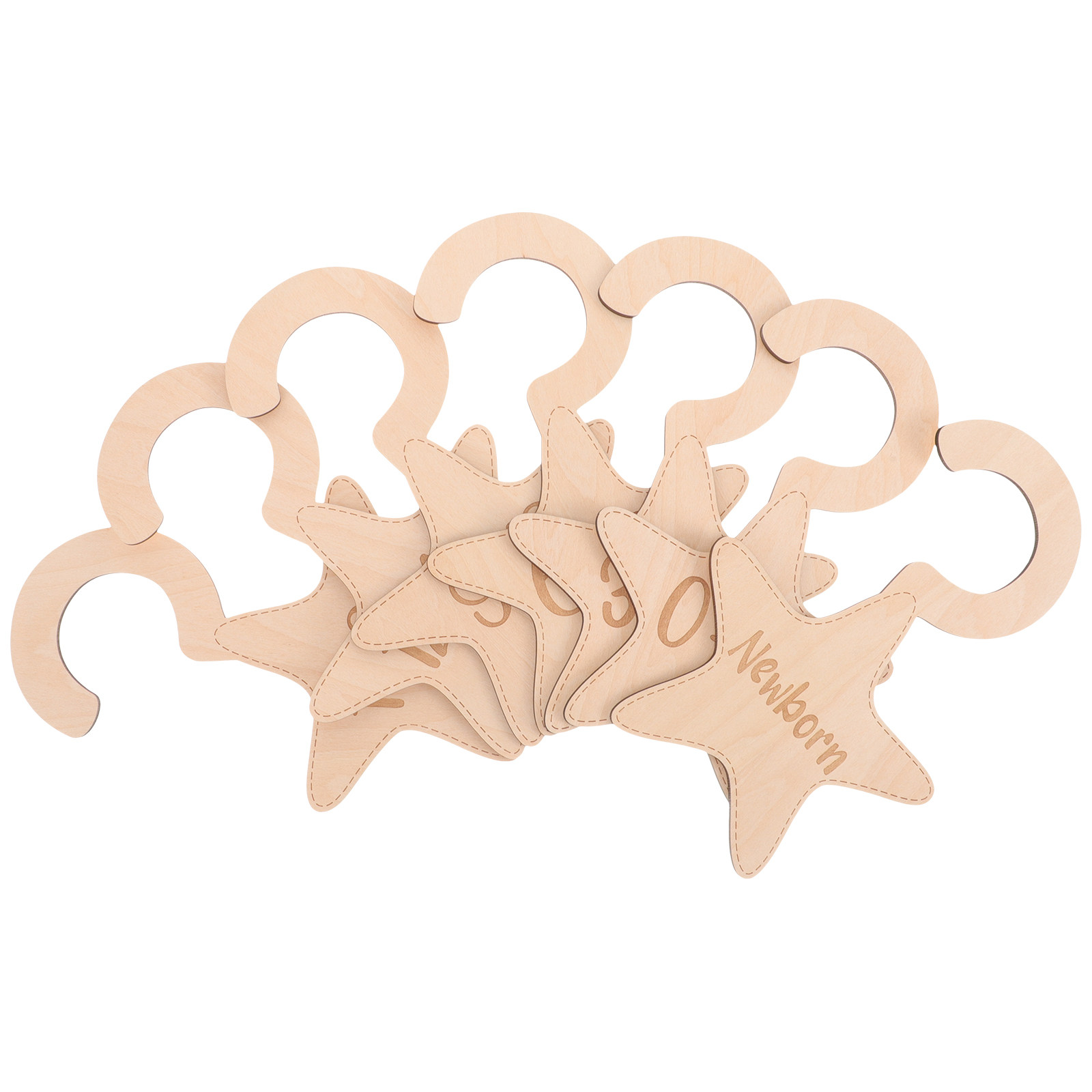 7Pcs Wood Baby Wardrobe Divide - огляд і ціна Baby Nursery Hangers