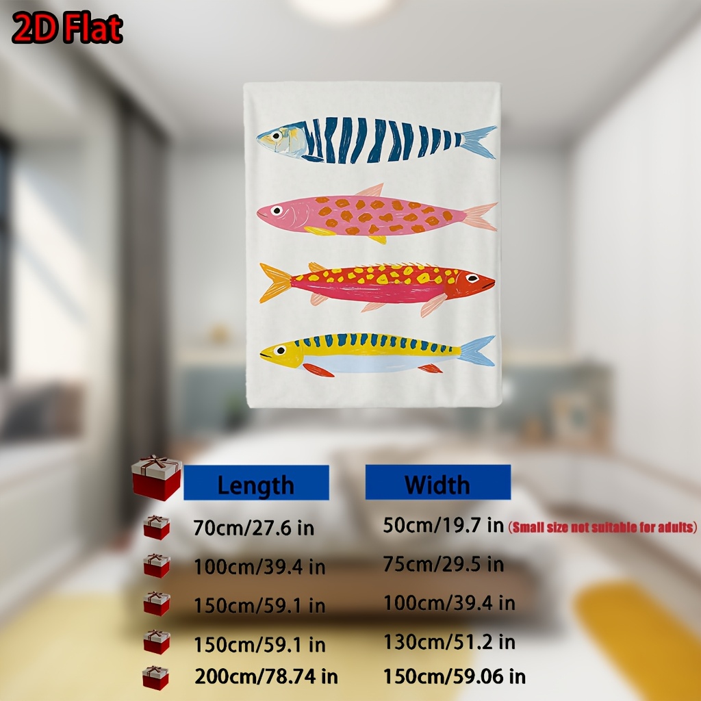 Whimsical Fish Print Throw Bla - огляд і ціна Baby Nursery Ocean