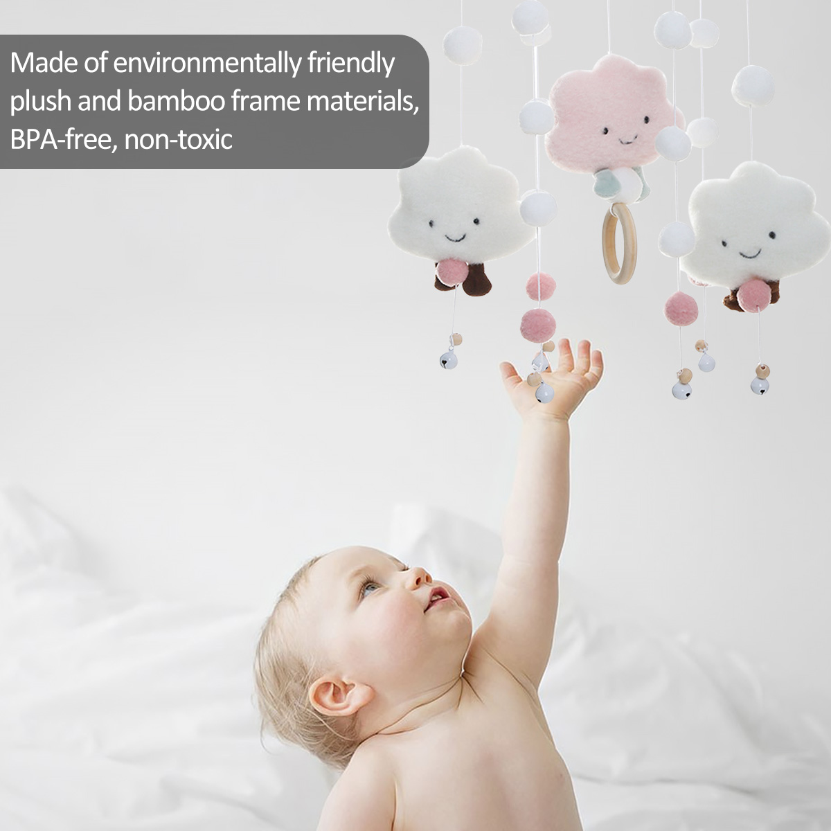 Mobile Wind Chimes with Cloud  - огляд і ціна Crib Mobile Musical