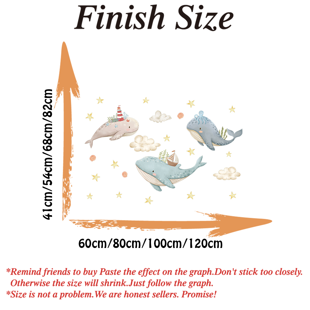 Cartoon Marine Whale Star Wall - огляд і ціна Baby Nursery Ocean