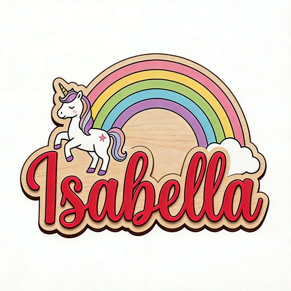 Unicorn & Pastel Rainbow Custo - огляд і ціна Baby Nursery Room