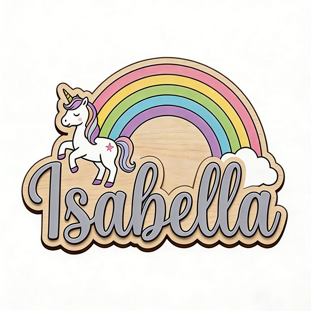 Unicorn & Pastel Rainbow Custo - огляд і ціна Baby Nursery Room
