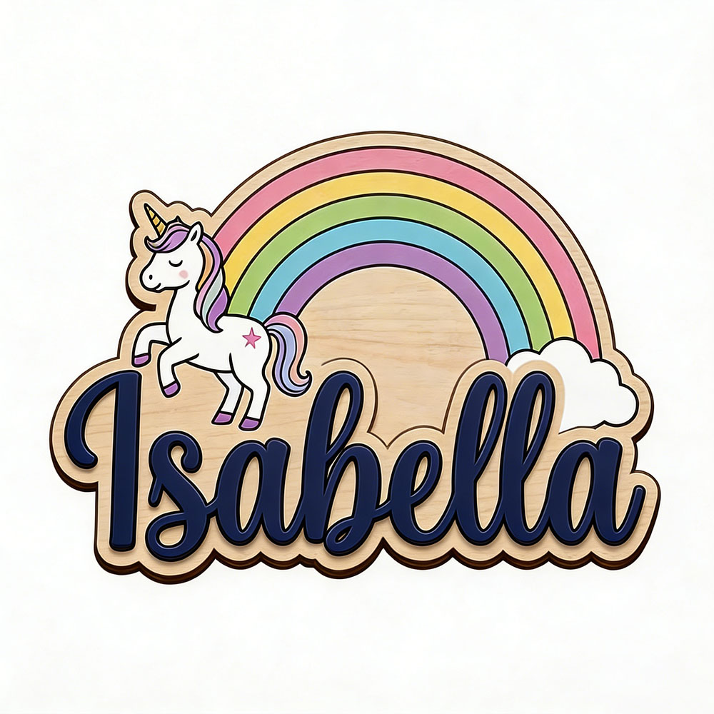 Unicorn & Pastel Rainbow Custo - огляд і ціна Baby Nursery Room