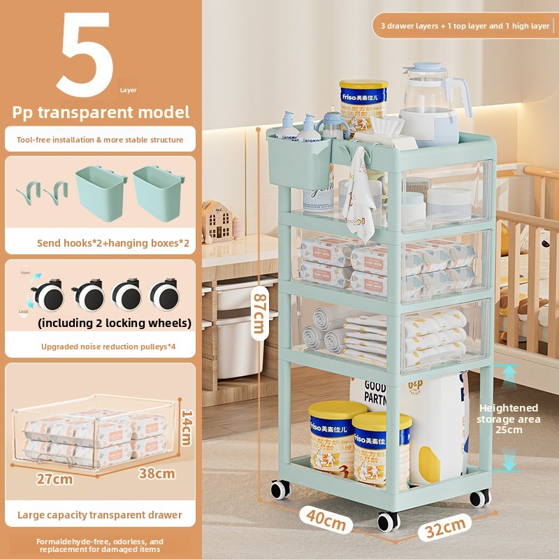 Movable Baby Storage Cart Mult - огляд і ціна Baby Nursery Cart