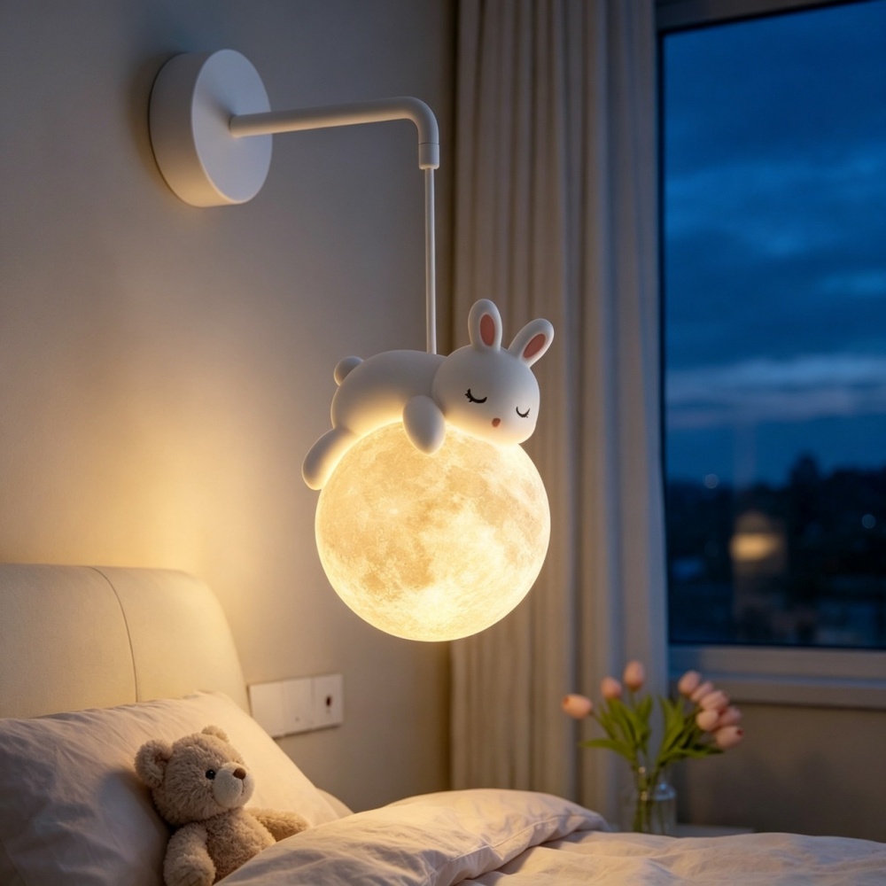 Cute Animal Wall Lamp White Ra - огляд і ціна Baby Nursery Decor Boy