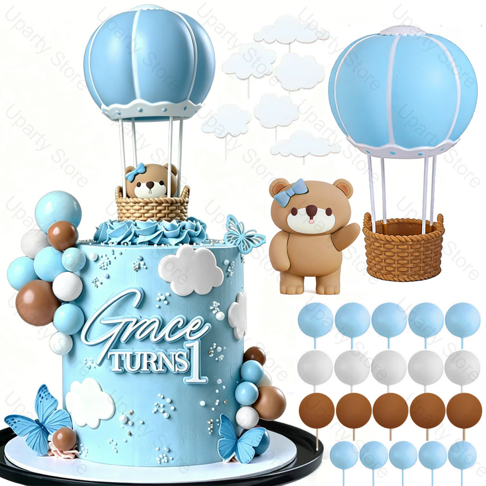 28pcs  Blue Hot Air Balloons C - огляд і ціна Baby Nursery Hot Air Balloon
