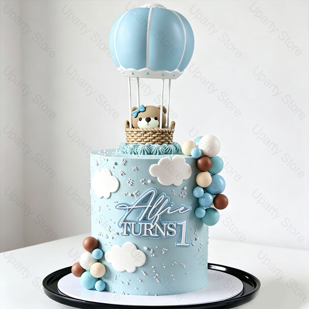 28pcs  Blue Hot Air Balloons C - огляд і ціна Baby Nursery Hot Air Balloon