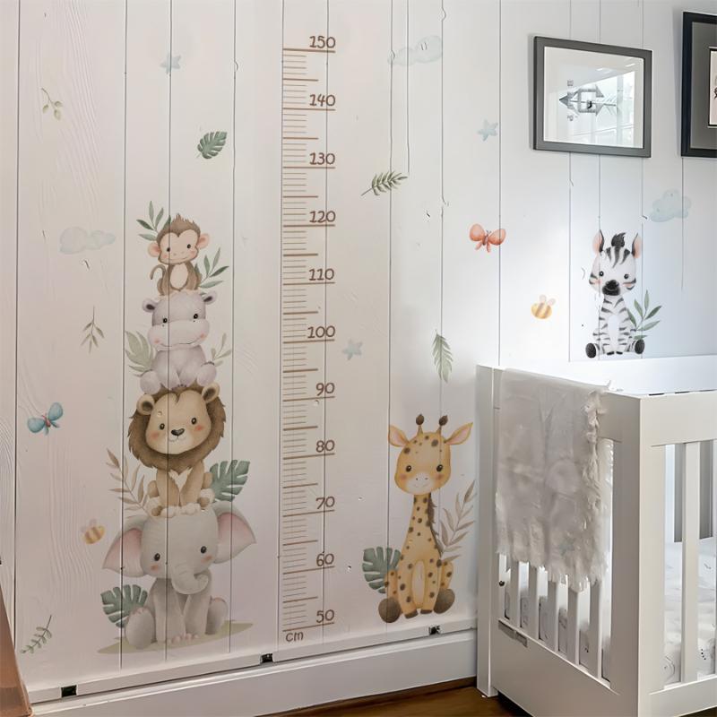 Children's Growth Chart Sticke - огляд і ціна Baby Nursery Jungle Wallpaper