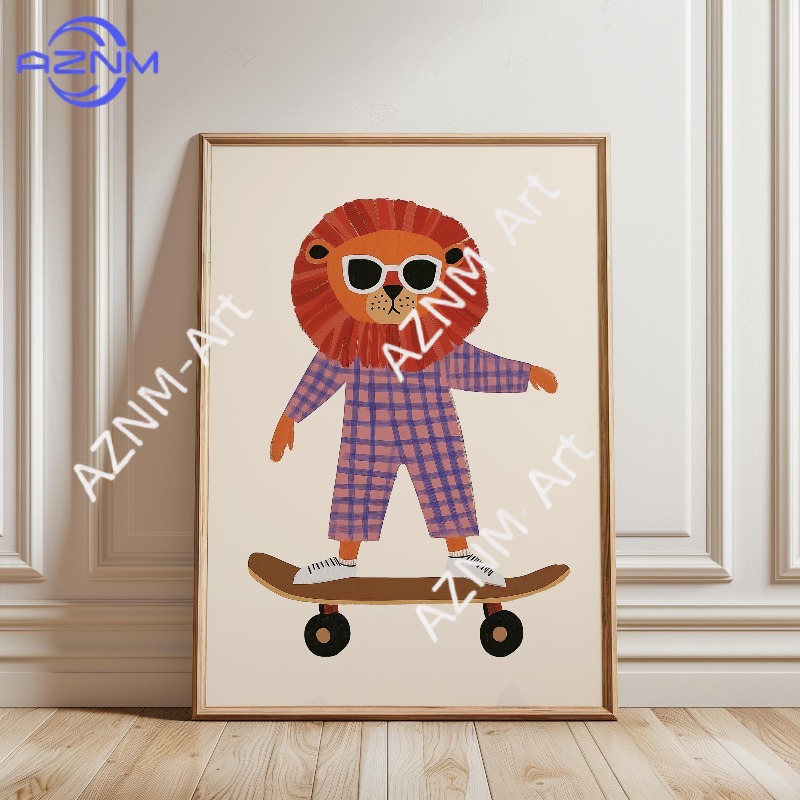 1PC Funny Animal Skateboarding - огляд і ціна Baby Nursery Room