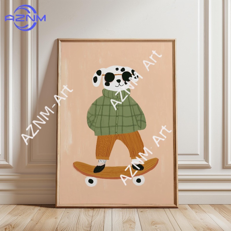 1PC Funny Animal Skateboarding - огляд і ціна Baby Nursery Room