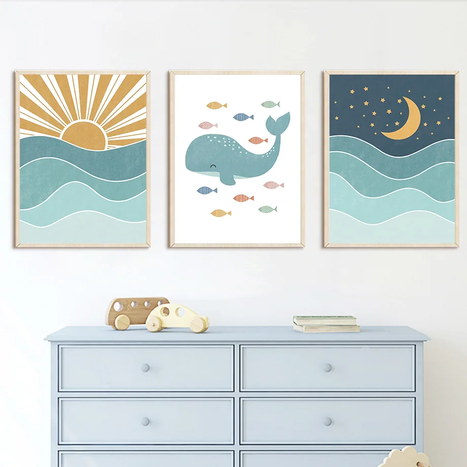 1pc frameless Fish Whale Seagu - огляд і ціна Baby Nursery Ocean