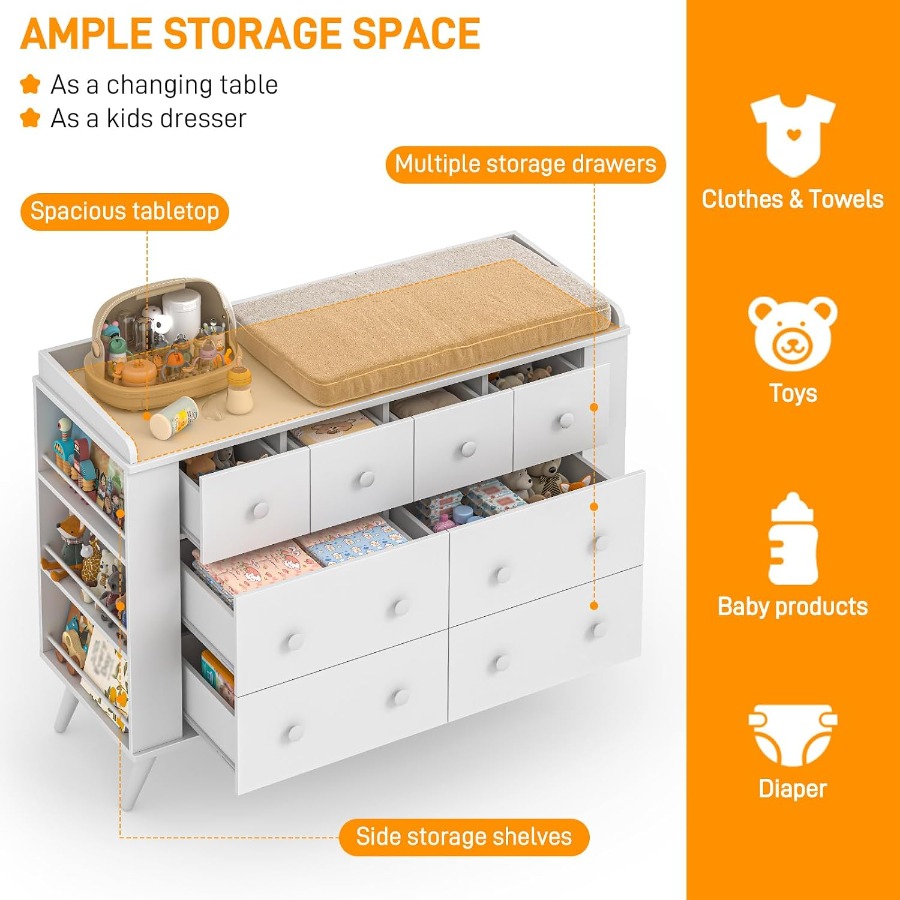 Baby Dresser, Dresser Cabinet  - огляд і ціна Baby Nursery Design