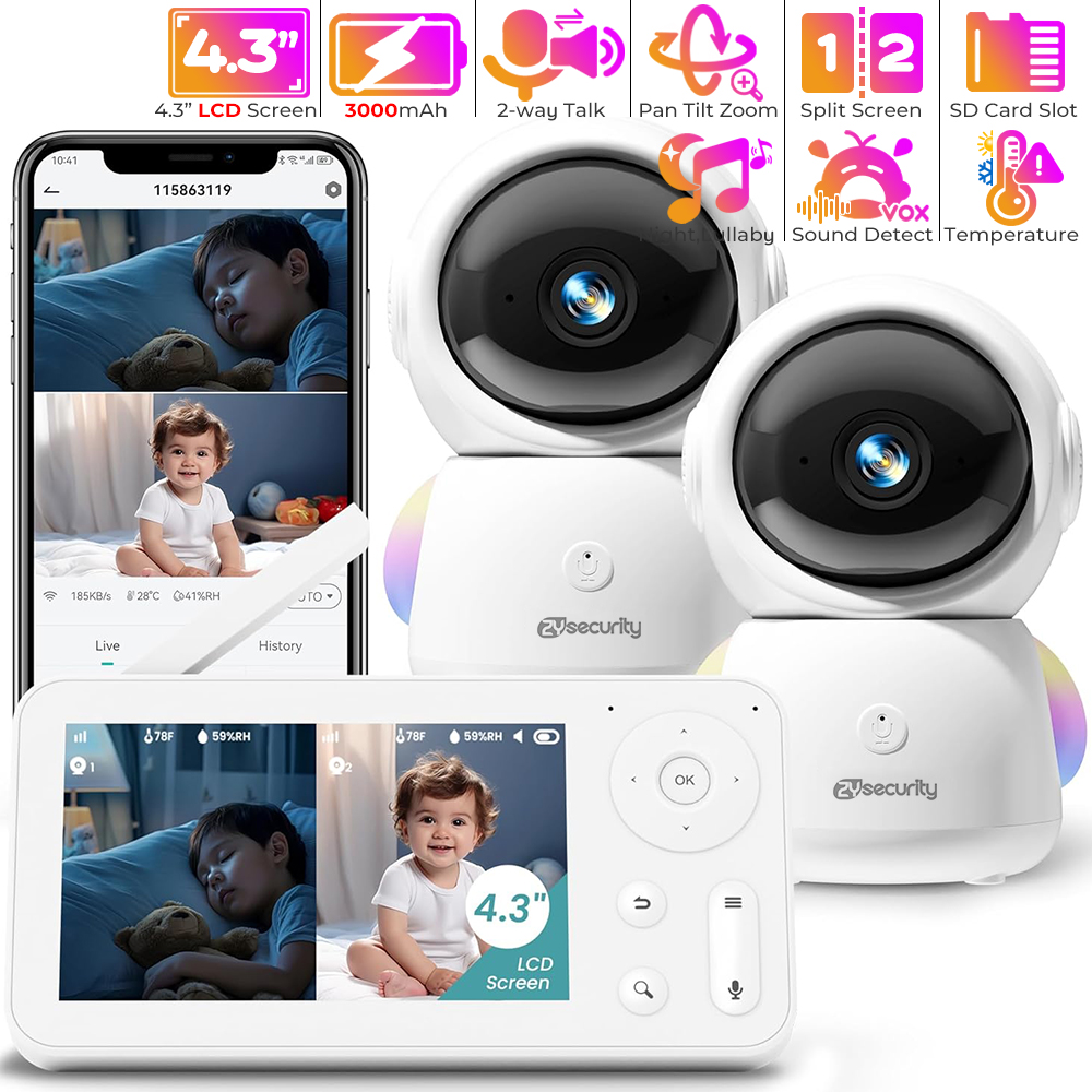 2K Baby Monitor with 2 Cameras - огляд і ціна Baby Nursery Design