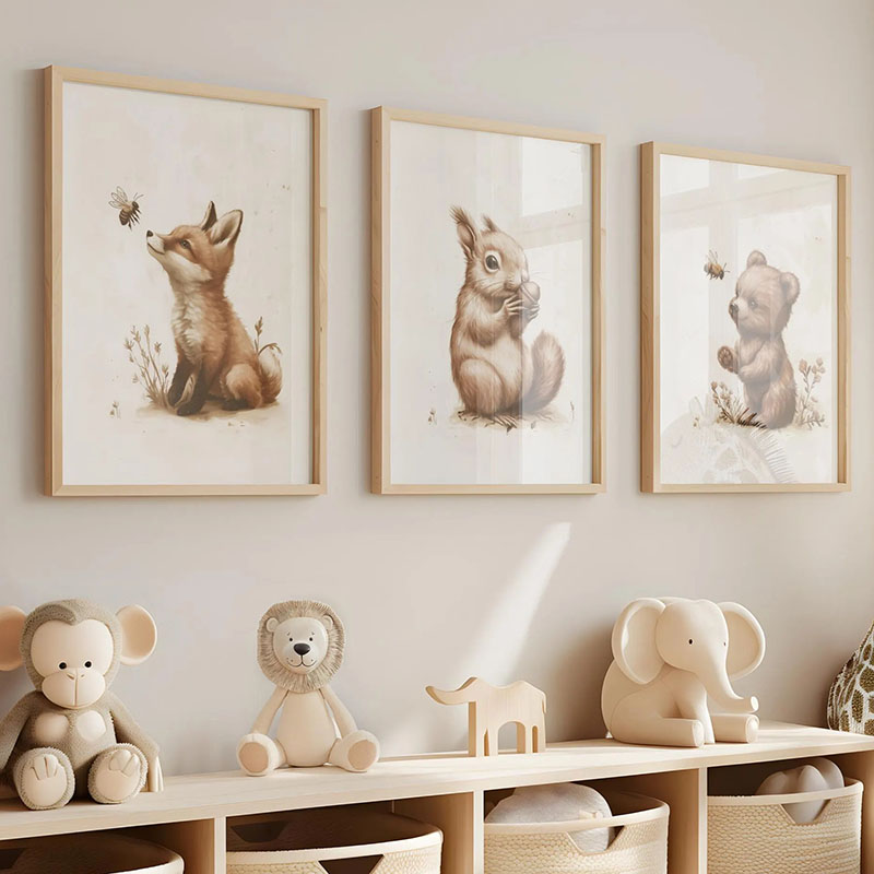 Bear Rabbit Fox Deer Squirrel  - огляд і ціна Baby Nursery Room