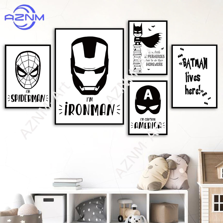 Wall Art Canvas Painting Bat C - огляд і ціна Baby Nursery Decor Boy