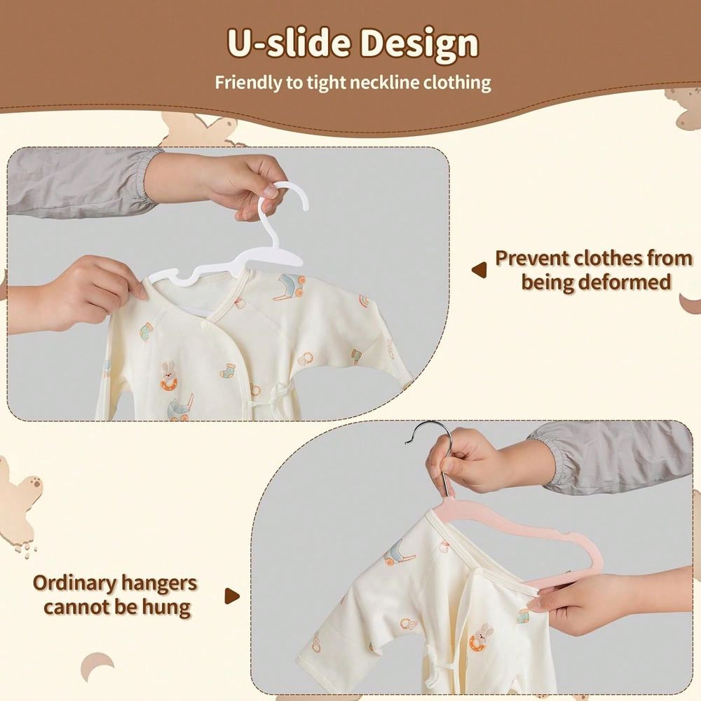 70 100 Pack Kids Hangers Plast - огляд і ціна Baby Nursery Hangers