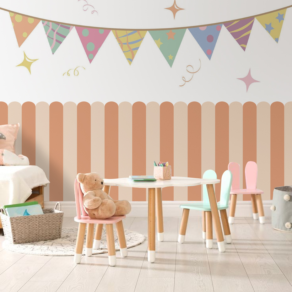 Multicolor Vertical Striped Ar - огляд і ціна Baby Nursery Room